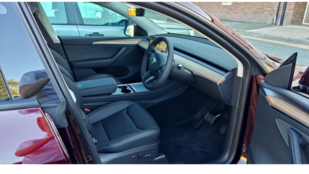 Picture showing interior of Tesla Model Y