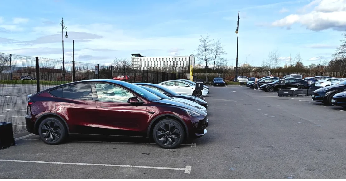Picture of Tesla Model Y at Manchester collection centre